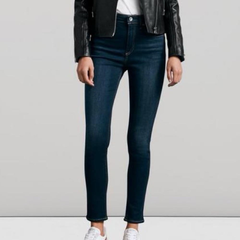 Rag & Bone Nina High Rise Ankle Skinny Dark Wash